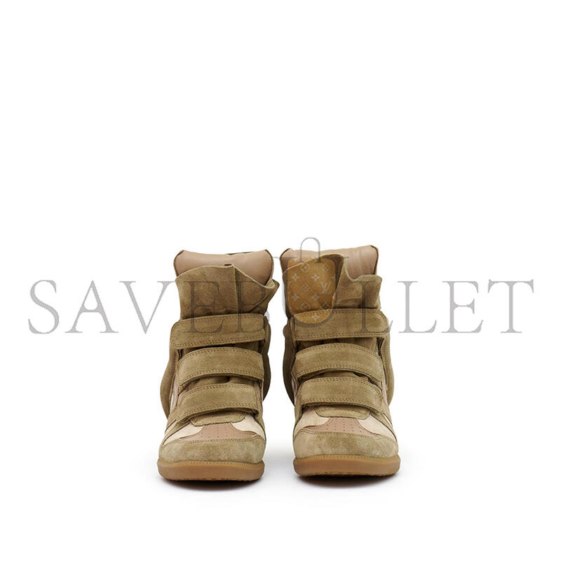 ISABEL MARANT BEKETT LEATHER WEDGE SNEAKERS BK0010FAA1E19S50TA